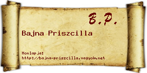 Bajna Priszcilla névjegykártya